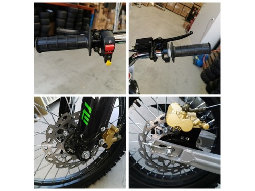 125CC PIT MOTOR DIRT BIKE TRAIL MOTOCROSS PRO KICK START 14/17 BIG WHEEL BLUE