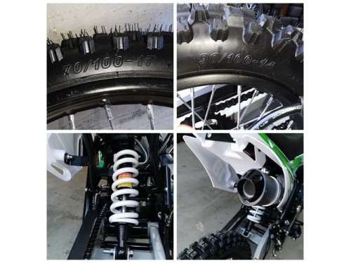 125CC PIT MOTOR DIRT BIKE TRAIL MOTOCROSS PRO ELECTRIC START 14/17 BIG WHEEL RED