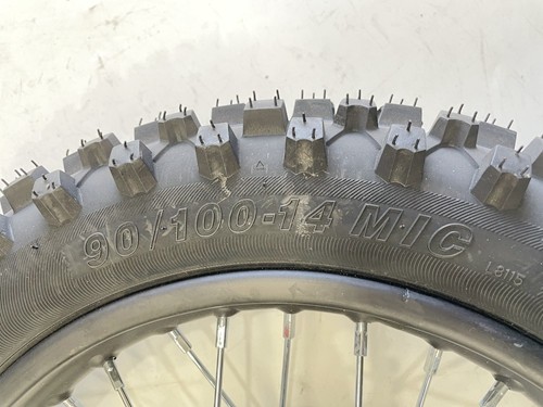 15mm  90/100-14 14" Inch Rear Wheel Rim Disc Sprocket Knobby Tyre  Dirt Bike