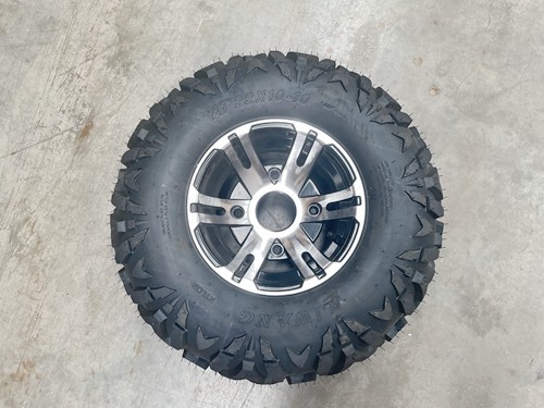 10 inch Complete Wheel Alloy Rim Tyre Quad ATV Buggy Gokart 4 Stud AT22x10-10