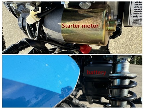 MB200X TrailMaster Hurricane Mini Bike Coleman Full sized REC-REG E-start BLUE