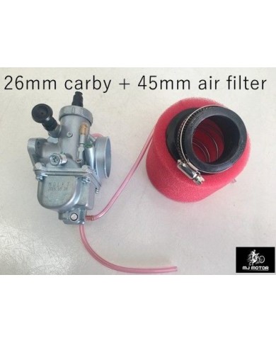 26mm Carby Carburetor + Foam Air Filter 110cc 125cc PIT Quad Dirt Bike ATV Buggy