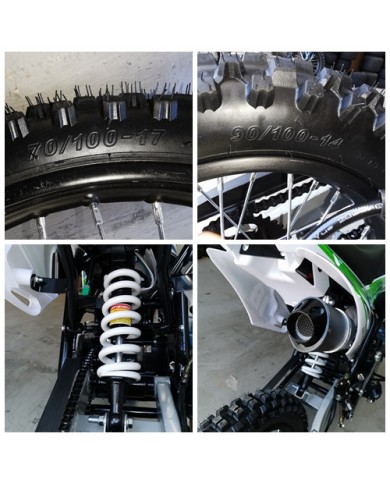 125CC PIT MOTOR DIRT BIKE TRAIL MOTOCROSS PRO KICK START 14/17 BIG WHEEL ORANGE