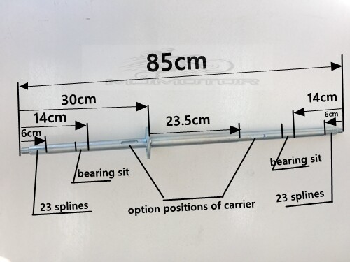 25mm 850mm Axle Slider Drift Trike GoKart Wheels Sleeves 11x7.1-5